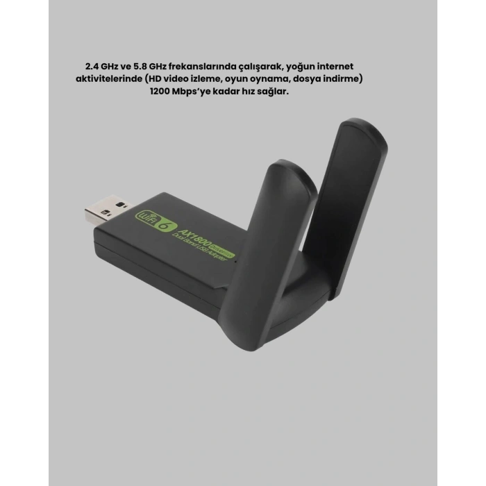 Ultratekno Dual Band Wifi Adaptör – 1200 Mbps Usb 3.0 Çift Antenli Geniş Kapsama Alanı Ve Yüksek Hız