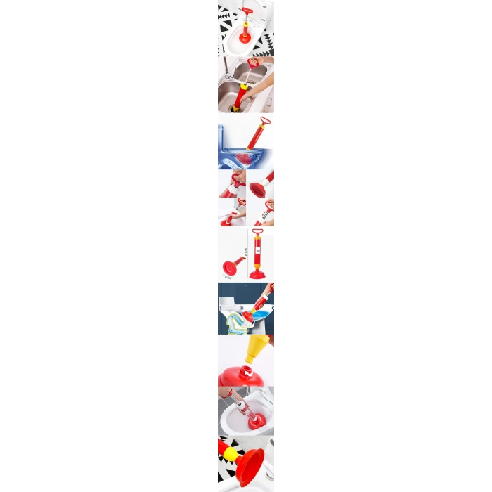 Unblocker Pistonlu Klozet Lavabo Gider Açıcı Pompa