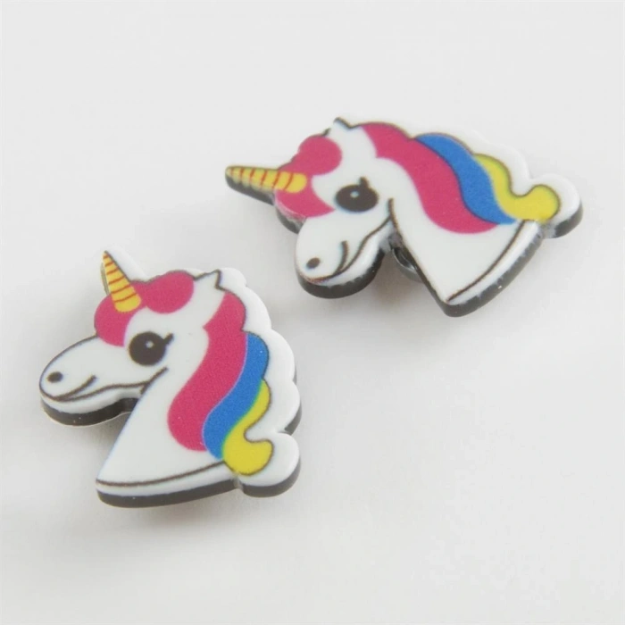 Unicorn Mıknatıslı Plastik Çocuk Küpesi