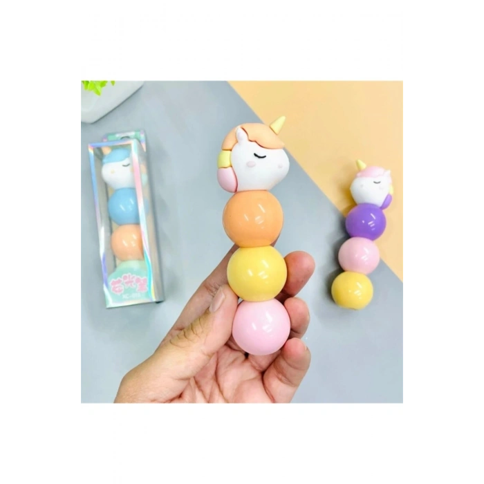 Unıcorn Tasarımlı Fosforlu Kalem 3 Renkli