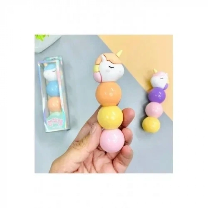 Unıcorn Tasarımlı Fosforlu Kalem 3 Renkli