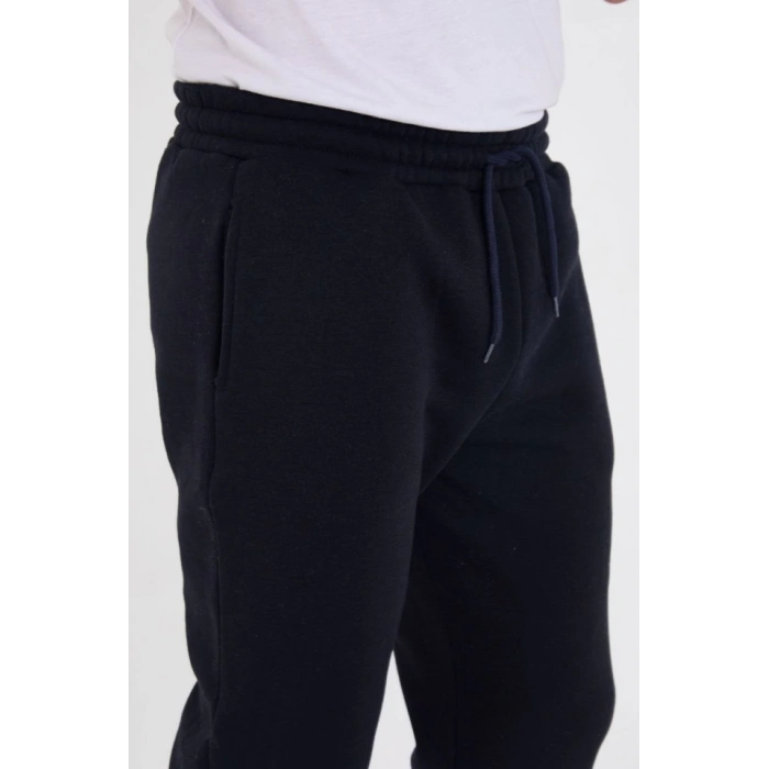 Unisex Kışlık Üç İplik Lastikli Eşofman Pantolon