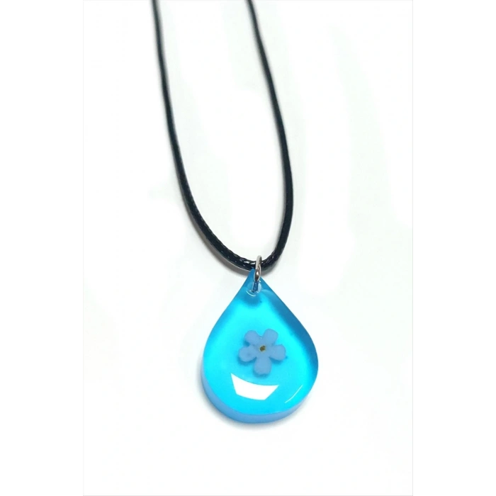 Unutma Beni Çiçeği Damla Epoksi Kolye