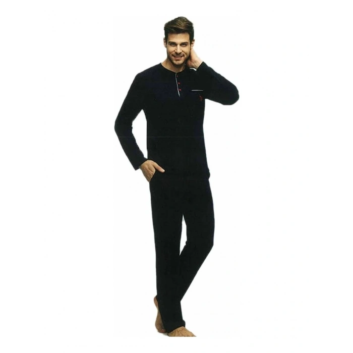 Us Polo 17384 Erkek  Uzun Kol Pijama Takımı