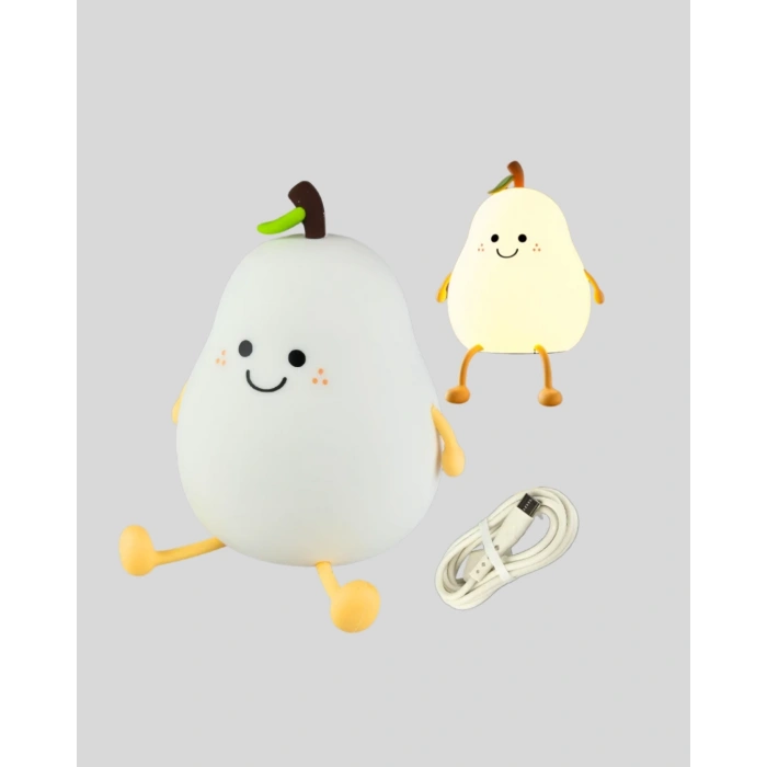 Usb Şarjlı Armut Gece Lambası Dokunmatik Renk Değişimli