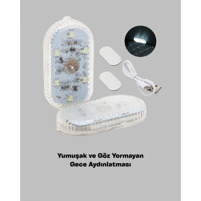 Usb Şarjlı Kablosuz Manyetik Montajlı Mini Led Işık