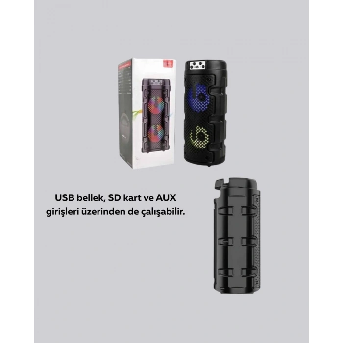 Usb Sd Kart Ve Aux Girişli Taşınabilir Hoparlör