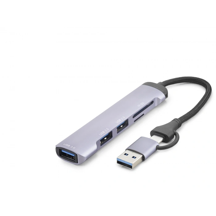 Usb Type-c 3.0 Hub Kart Okuyucu 5 Port 5 Gbps Gri HDX7900