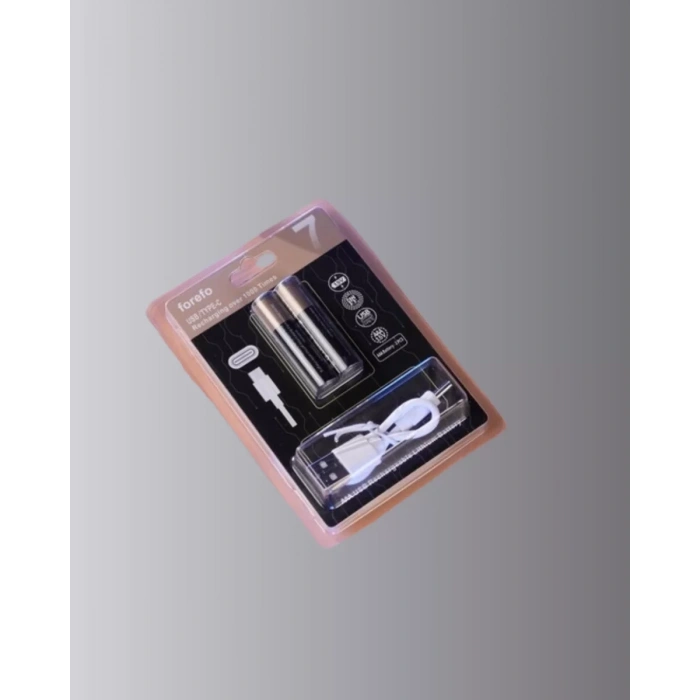 Usb Type-c Şarjlı Aaa Lityum Pil 1000+ Şarj Döngüsü İle Uzun Ömür