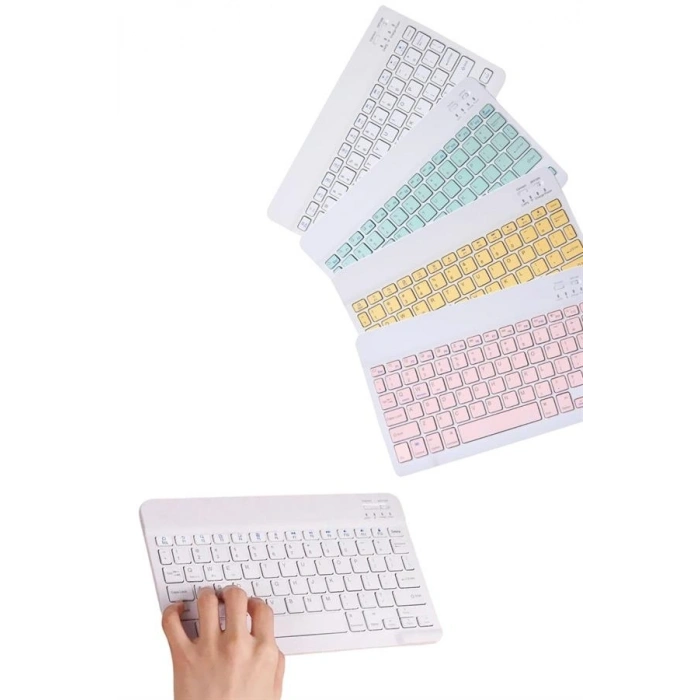 Uyumlu Kablosuz Bluetooth Şarj Edilebilir Mini Q Klavye