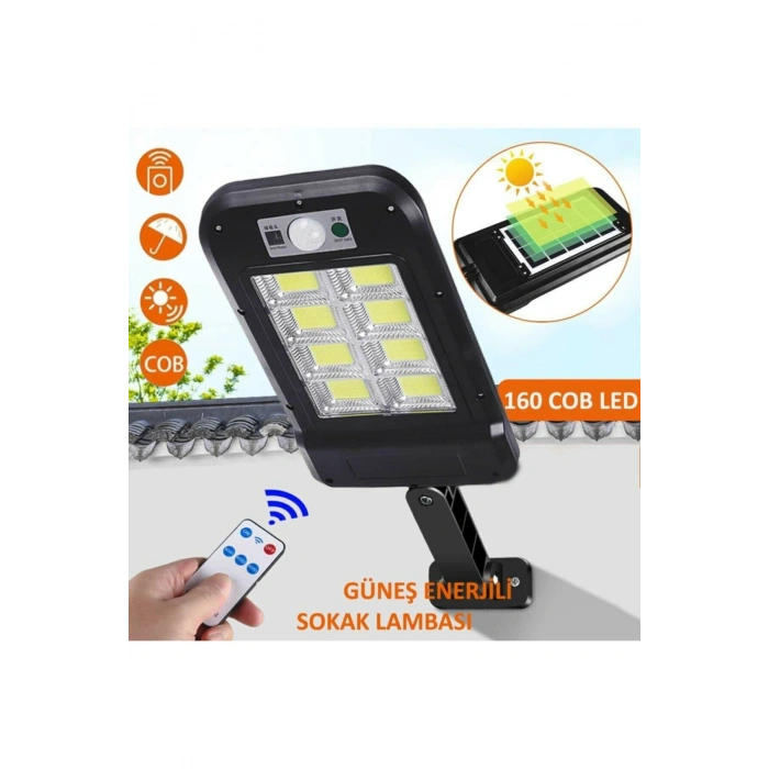 Uzaktan Kumandalı 160 Led Solar Bahçe Lambası