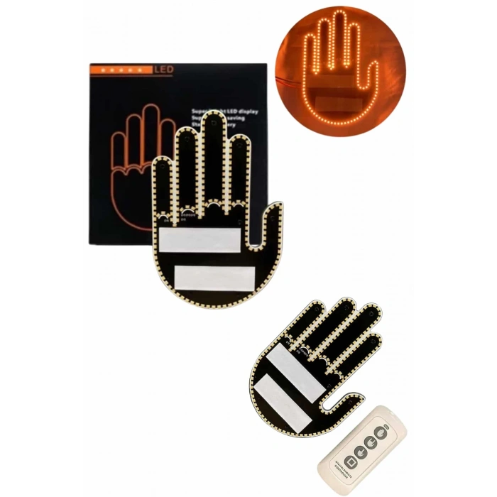 Uzaktan Kumandalı Araba Parmak Hareketi Işığı Parmak Işığı Led Araba Arka Pencere