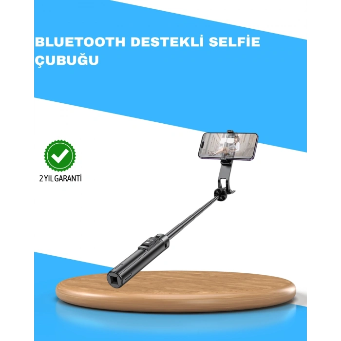 Uzaktan Kumandalı Bluetooth Selfie Çubuğu– Işıklı, 130 Cm Ayarlanabilir