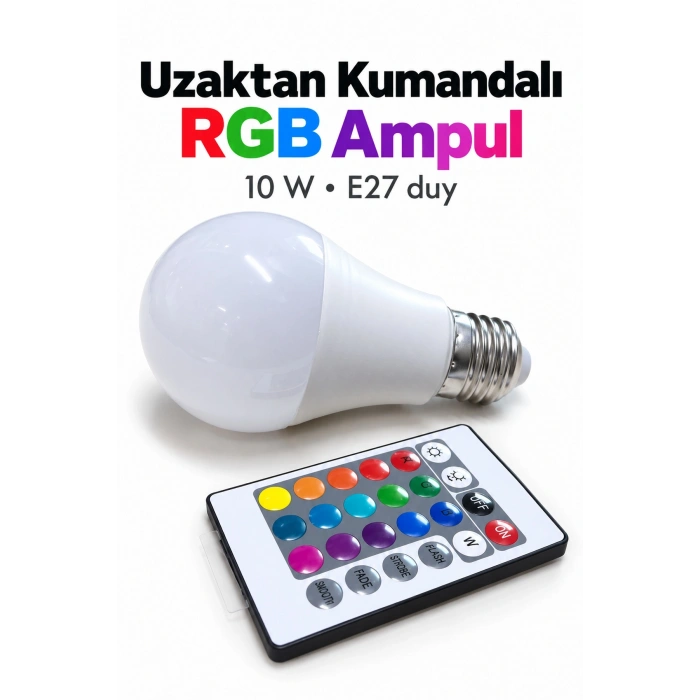 Uzaktan Kumandalı RGB LED Ampul