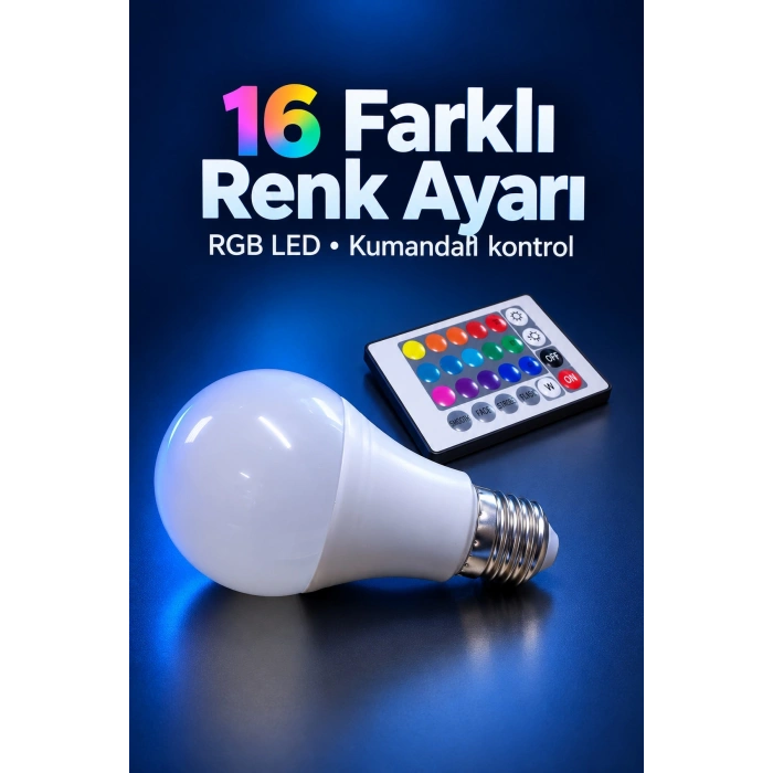 Uzaktan Kumandalı RGB LED Ampul