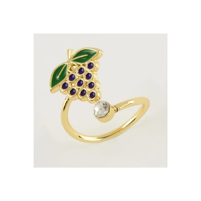 Üzüm Mineli Taşlı Eklem Yüzük 1 Adet