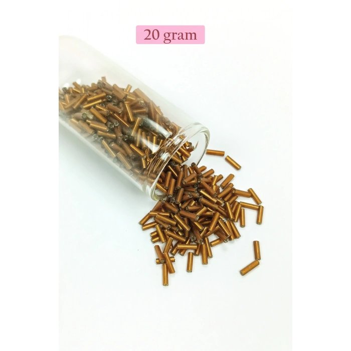 Uzun Boru Kesme Boncuk Çap 2mm Uzunluk 10 mm - 4 Renk - Toplam 80 Gram - BNC426