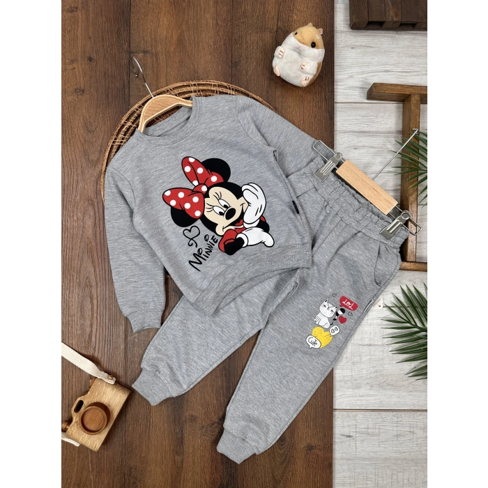 UZUN KOLLU, LASTİKLİ PAÇA, PAMUKLU, DESENLİ, MEVSİMLİK KIZ ÇOCUK & BEBEK ALT ÜST TAKIM