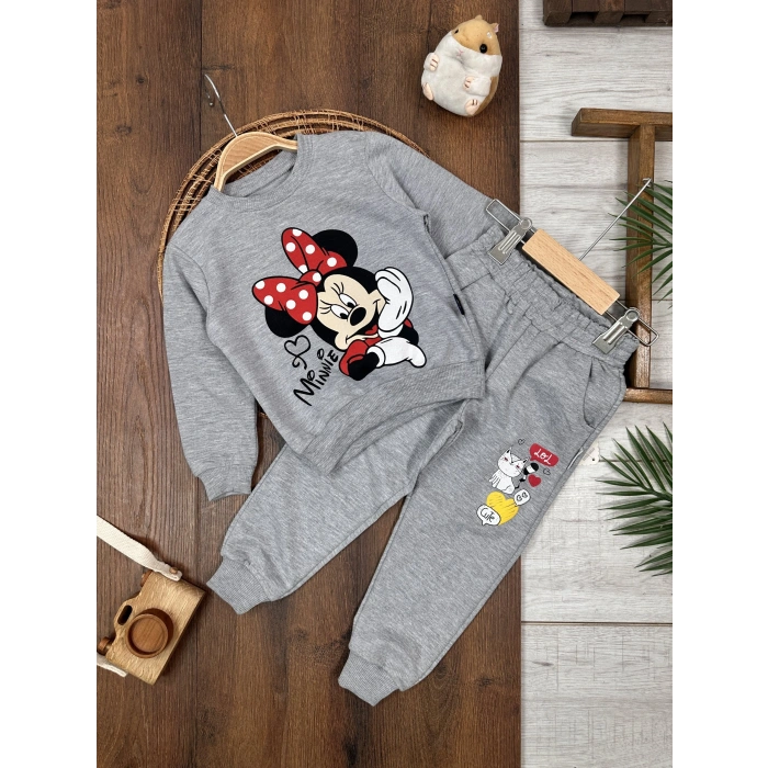 UZUN KOLLU, LASTİKLİ PAÇA, PAMUKLU, DESENLİ, MEVSİMLİK KIZ ÇOCUK & BEBEK ALT ÜST TAKIM