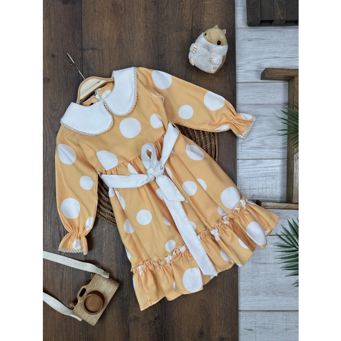 UZUN KOLLU, LASTİKLİ PAÇA, PAMUKLU, DESENLİ, MEVSIMLIK KIZ ÇOCUK & BEBEK ELBISE