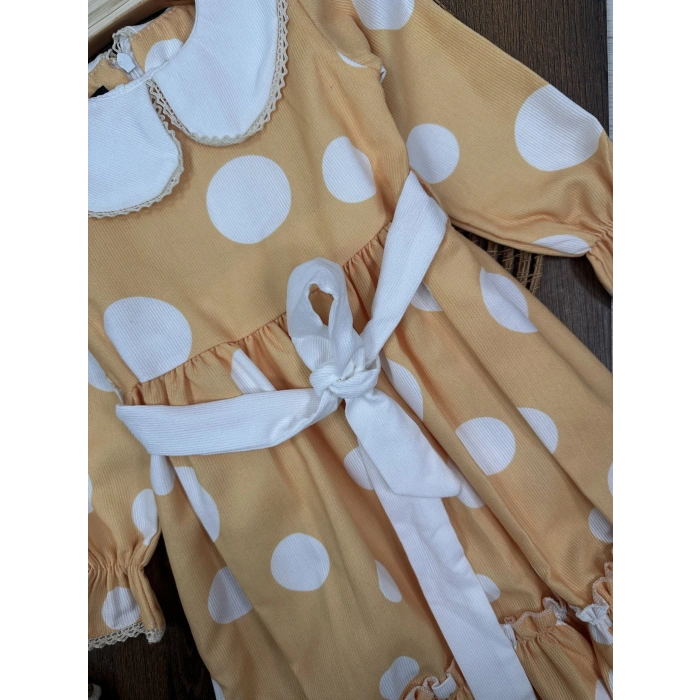 UZUN KOLLU, LASTİKLİ PAÇA, PAMUKLU, DESENLİ, MEVSIMLIK KIZ ÇOCUK & BEBEK ELBISE