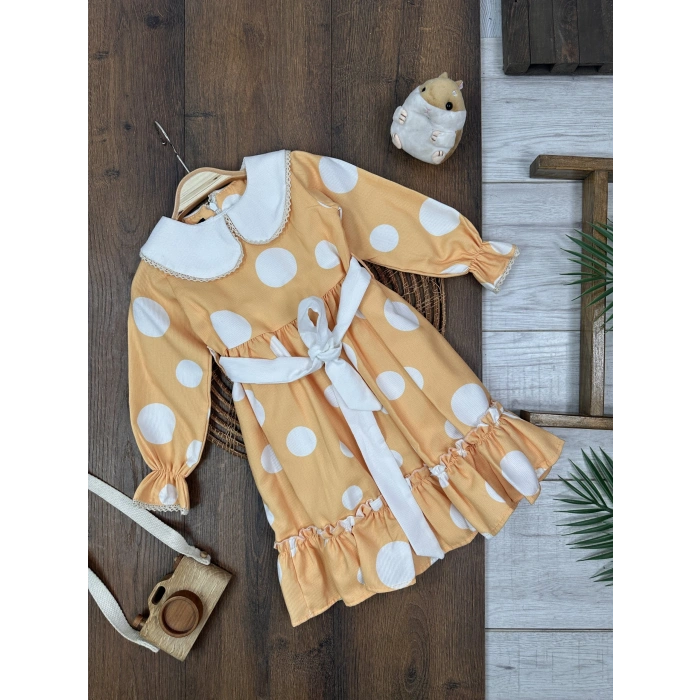 UZUN KOLLU, LASTİKLİ PAÇA, PAMUKLU, DESENLİ, MEVSIMLIK KIZ ÇOCUK & BEBEK ELBISE