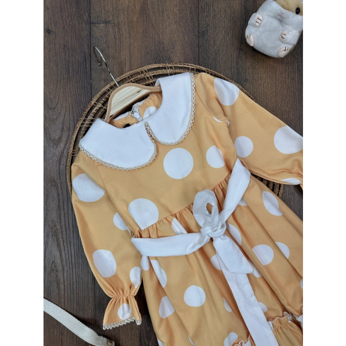 UZUN KOLLU, LASTİKLİ PAÇA, PAMUKLU, DESENLİ, MEVSIMLIK KIZ ÇOCUK & BEBEK ELBISE