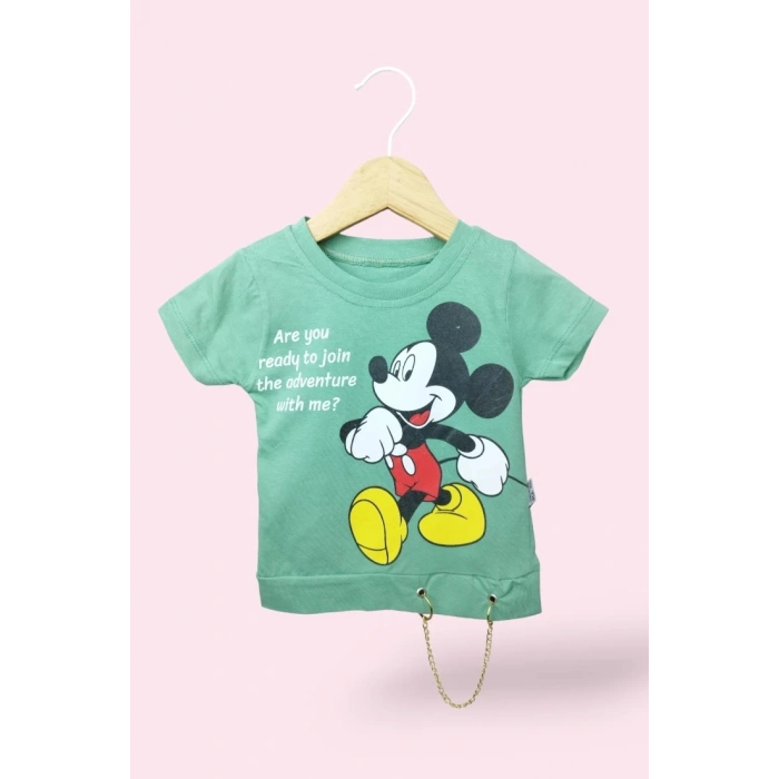 UZUN KOLLU, LASTİKLİ PAÇA, PAMUKLU,MİCKEY DESENLİ, YAZLIK KIZ ÇOCUK & BEBEK TAKIM