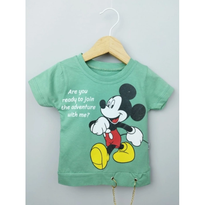 UZUN KOLLU, LASTİKLİ PAÇA, PAMUKLU,MİCKEY DESENLİ, YAZLIK KIZ ÇOCUK & BEBEK TAKIM