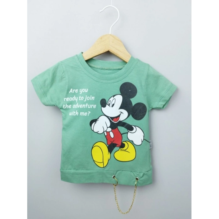 UZUN KOLLU, LASTİKLİ PAÇA, PAMUKLU,MİCKEY DESENLİ, YAZLIK KIZ ÇOCUK & BEBEK TAKIM