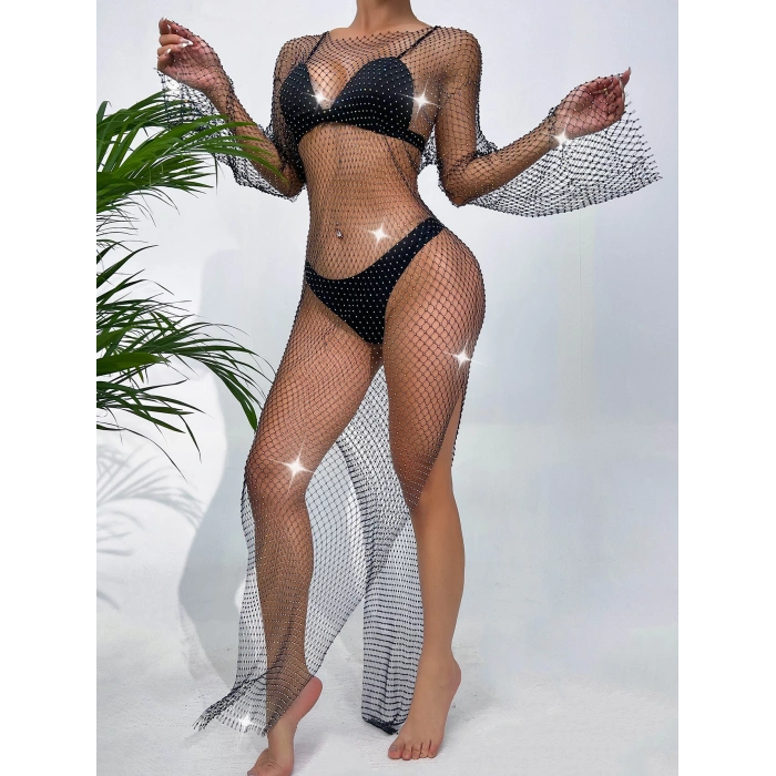 UZUN KOLLU UZUN ELBİSE.