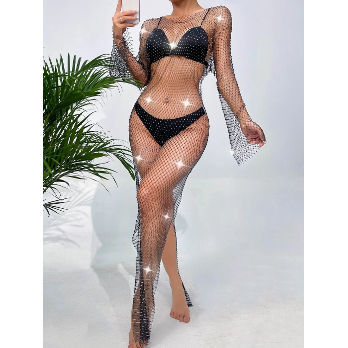 UZUN KOLLU UZUN ELBİSE.