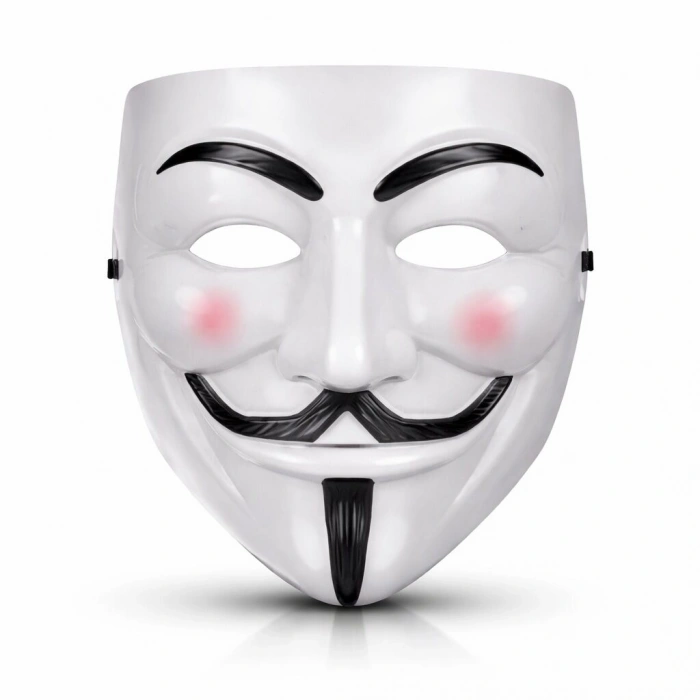 V Mask Premium Vendetta Beyaz Maske (Guy Fawkes Stil)