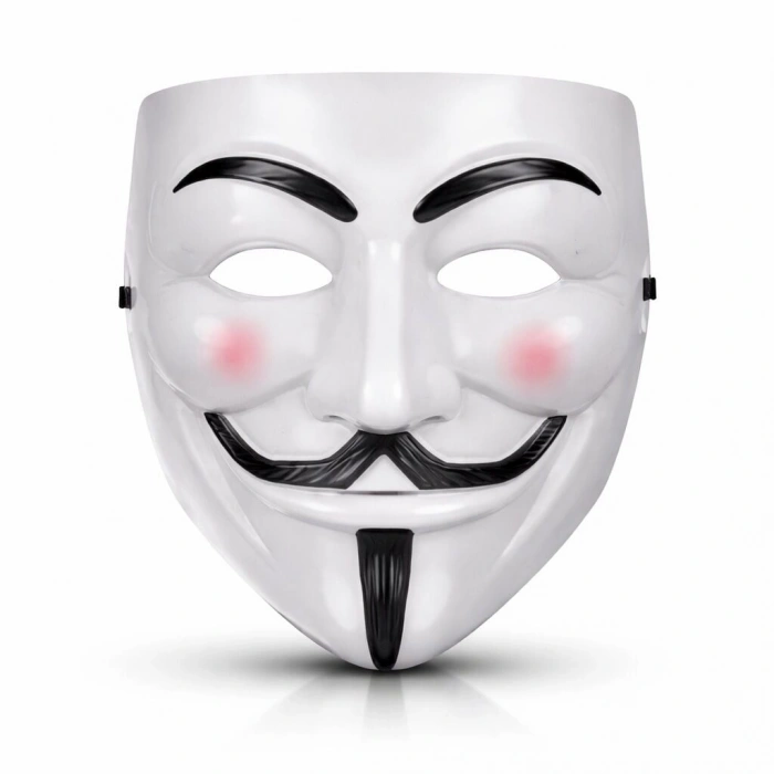 V Mask Premium Vendetta Beyaz Maske (Guy Fawkes Stil)
