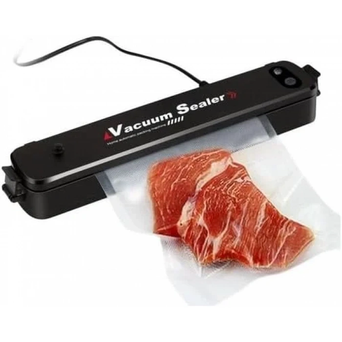 Vacuum Sealer Ev Tipi Vakumlama ve Yapıştırma Makinesi + 10 Adet Vakum Poşeti (4887)