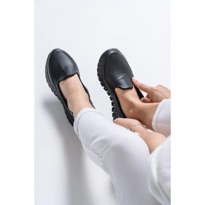 Valery Siyah Ortopedik Taban Spor Ayakkabı