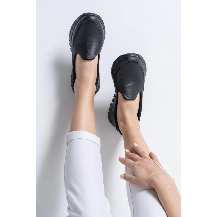 Valery Siyah Ortopedik Taban Spor Ayakkabı