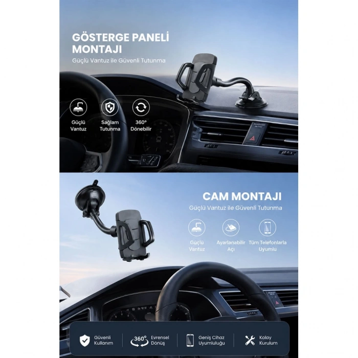 Vantuzlu Telefon Tutucu T40