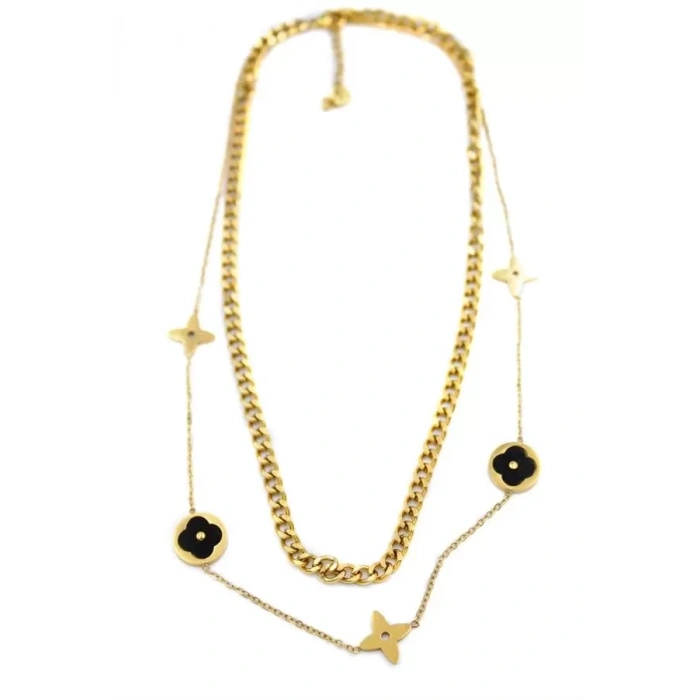 Vc Yonca Kolye - Altın