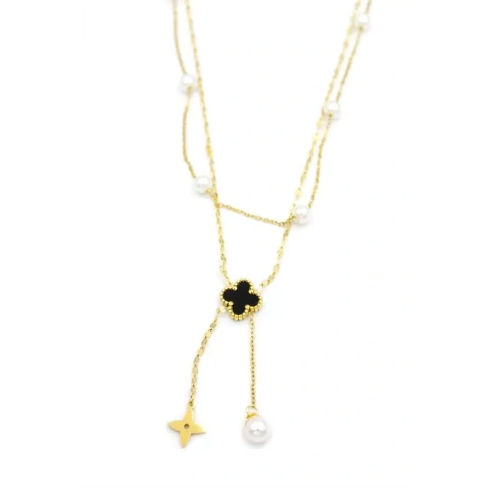 Vc Yonca Kolye - Altın