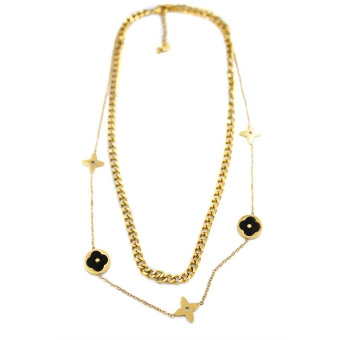 Vc Yonca Kolye - Altın