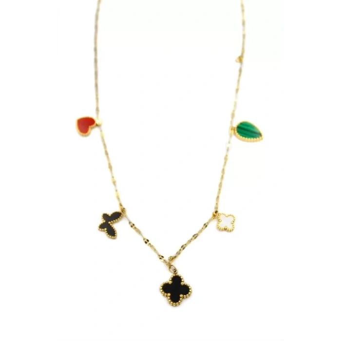 Vc Yonca Kolye - Altın