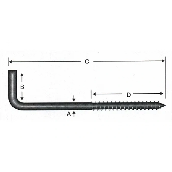 Vidalı Korniş Çivi No:8 - 4x80 - 10 Adet