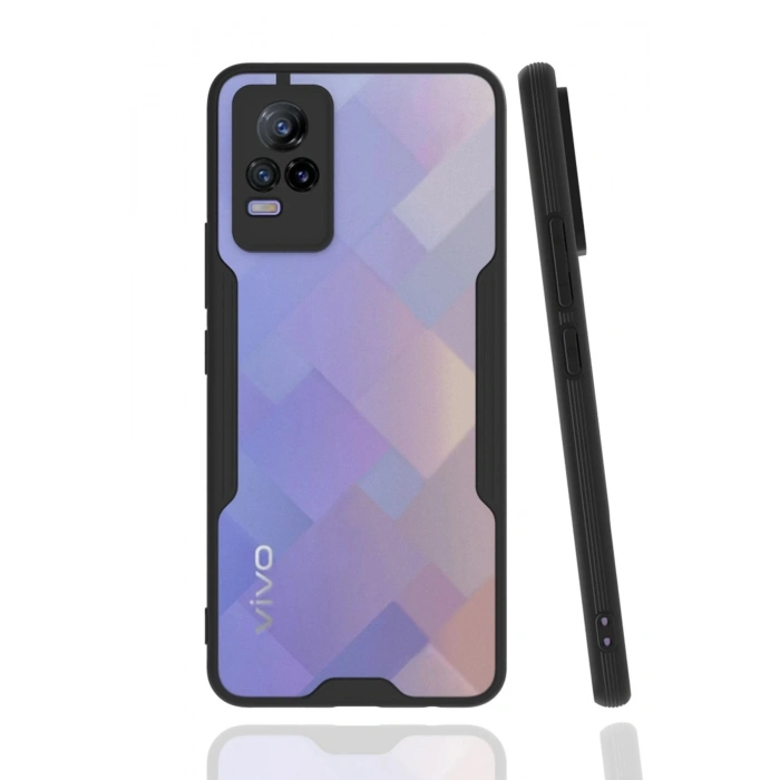 Vivo V21e Kılıf Platin Silikon - Siyah