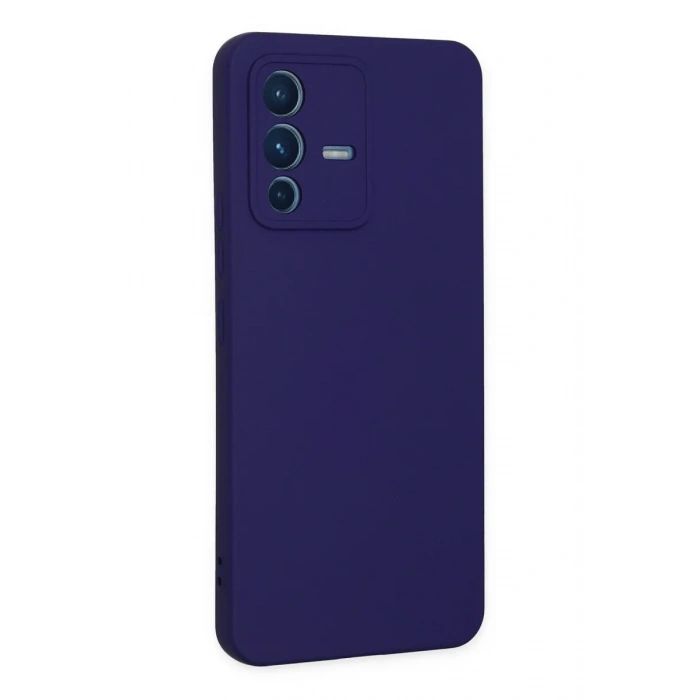 Vivo V23 5G Kılıf Nano içi Kadife Silikon - Mor