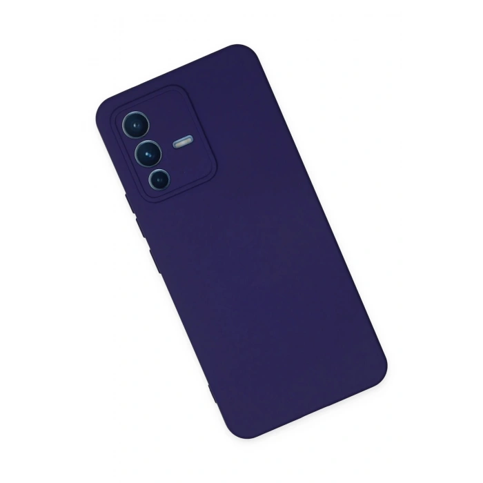 Vivo V23 5G Kılıf Nano içi Kadife Silikon - Mor