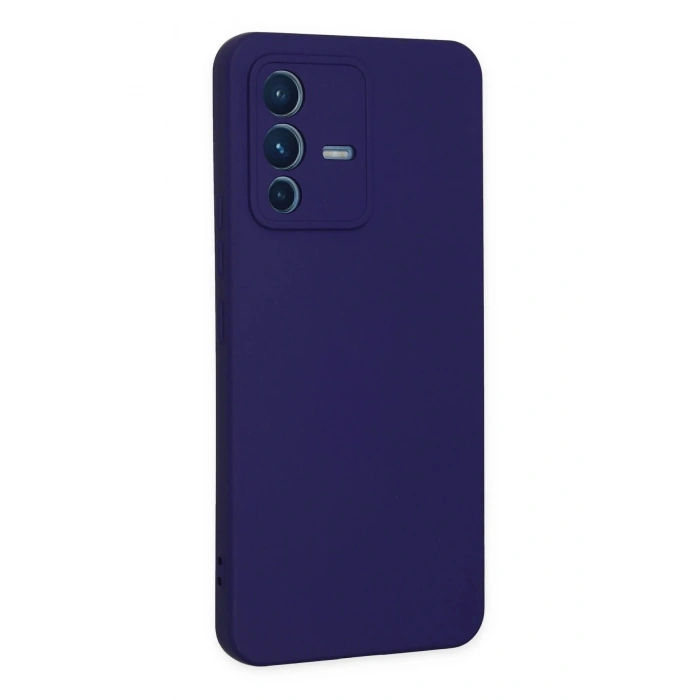 Vivo V23 5G Kılıf Nano içi Kadife Silikon - Mor