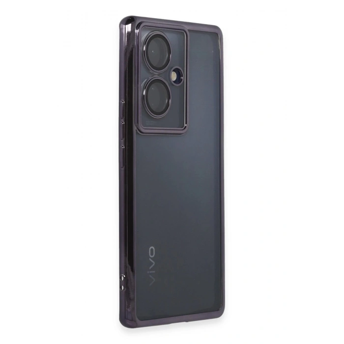 Vivo V29 Lite Kılıf Lensli Silikon - Mor