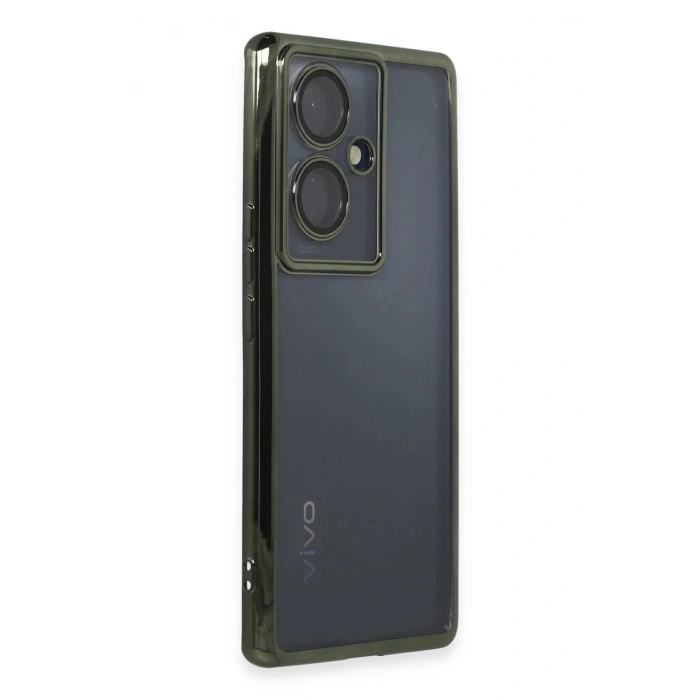 Vivo V29 Lite Kılıf Lensli Silikon - Yeşil