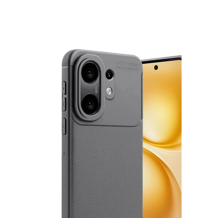 Vivo X200 FE Auto Focus Karbon Kapak -Gri